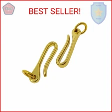 Honbay 2PCS Brass U Hook Key Rings Car Keychains Belt Clips Pocket Clip Holder w