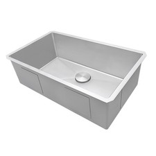 Kitchen Sink 32 inch Undermount Single Bowl 16G Stainless Steel RVH7400 Ruvati