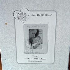 Precious Moments Giraffe 4x6 Baby Photo Frame White Ceramic, MPN 179307