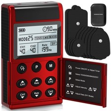 4-IN-1 TENS Unit Muscle Stimulator, DIY  TENS  EMS  MASS, Dual-Channel 40 ...