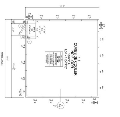 Walk in Cooler Box  18' x 19' KPS Global