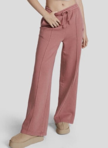 Pink Victoria’s Secret Y2K Wide Leg Baggy Joggers Pintuck Seams Size .S Pockets