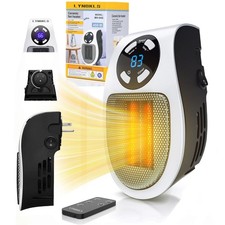 Upgrade Smart Plug in Wall Space Heater,450W Programmable Portable Electric S...