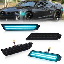 4pcs Blue Led Front Rear Fender Side Marker Lights For 2010-2015 Chevy Camaro 4pcs Blue Led Front Rear Fender Side Marker Lights For 2010-2015 Chevy Camaro