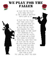 WE PLAY FOR THE FALLEN Counted Cross Stitch CHART No. 7-422/3