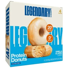 Legendary Foods - Protein Donuts Vanilla Glazed 9.2oz/4ct,NEW