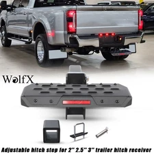 Adjustable 13.78" x 5.08" Trailer Towing Rear Hitch Step Bar Fits 3" Receiver