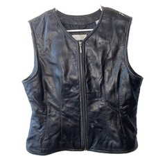 Vintage Leather Vest Lord  Taylor sz L