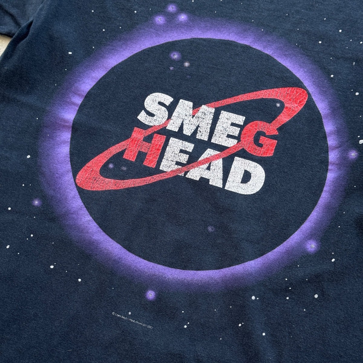 Vintage 90s Smeg Head Red Dwarf Humor Tee Shirt Size M Black View 4