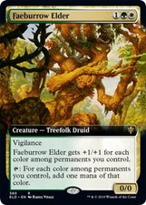 MTG English Extended Art Faeburrow Elder NM Normal Throne of Eldraine