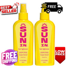 Sun In Hair Lightener Shine Enhancing Spray, Lemon, 4.7 oz 2 Pack Non-Aerosol