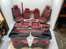  Oem Bmw F13 Door Panels Sport Seats Nappa Leather Red Complete Interior Set 