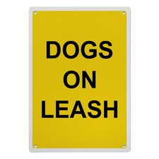 Dogs On Leash Sign, 8.5 x 11 in" OSHA Compliant Beware of Dog Sign