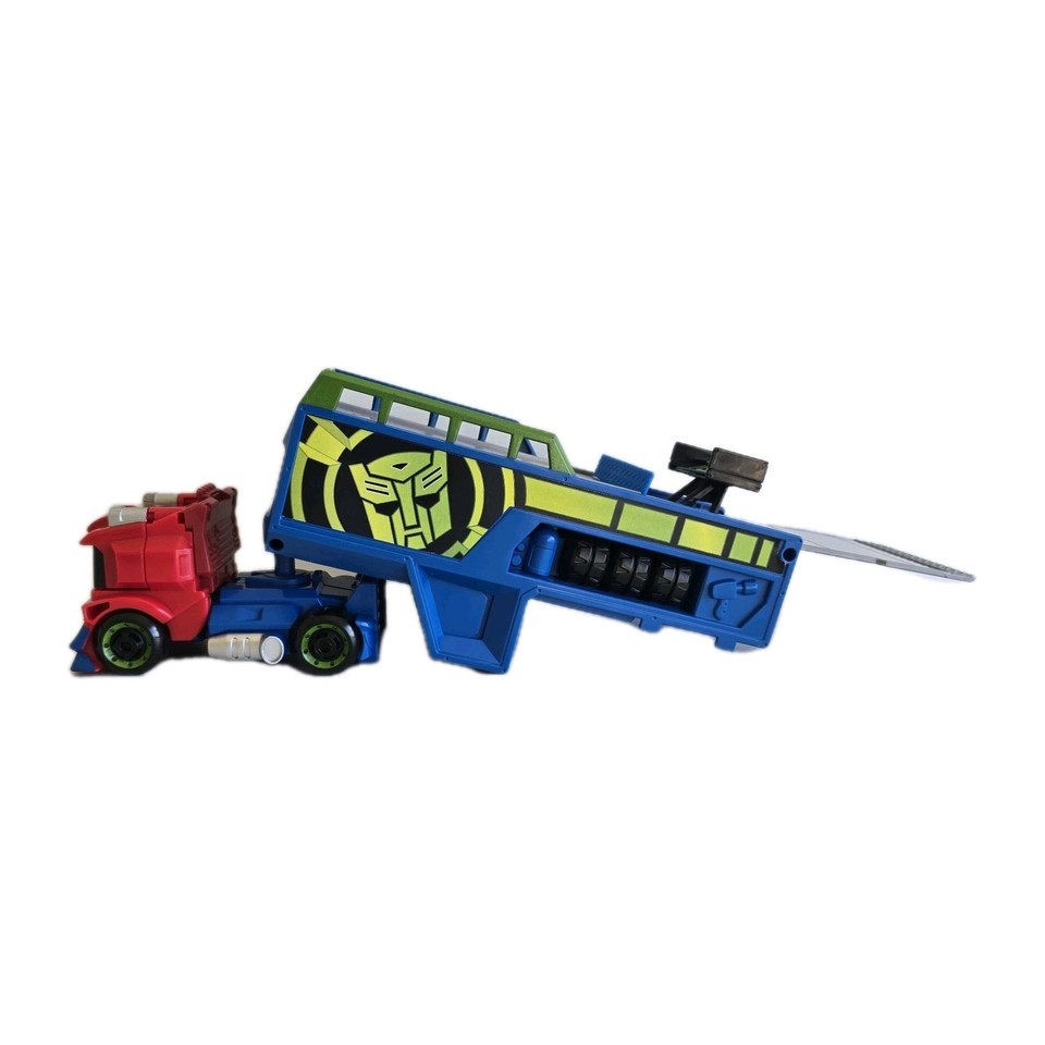 Playskool Transformers Rescue Bots Optimus Prime Racing Trailer 2015 ...