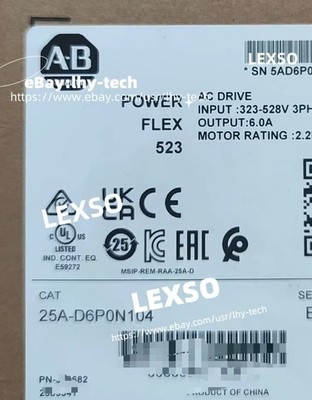 NEW & original PowerFlex 523 variable frequency drive 25A-D6P0N104 By Fedex *mc