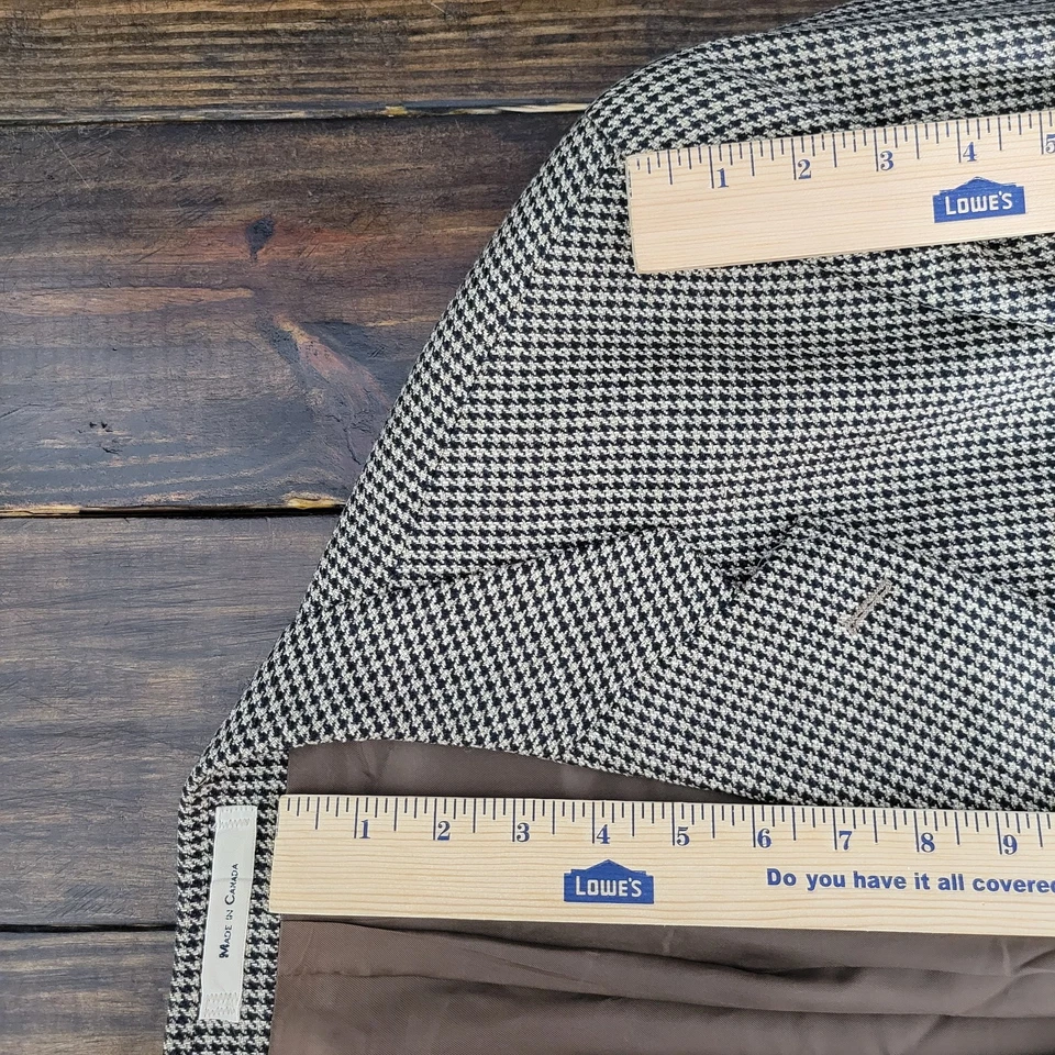 Abrigo Blazer Deportivo Para Hombre Ralph Lauren Beige Pata de Gallo Seda Mezcla Lana 48R De Colección Foto 4 de 4