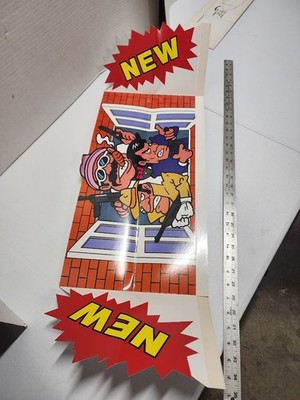 VS Hogans alley Arcade topper Original NOS Nintendo Video Game Artwork Sheet