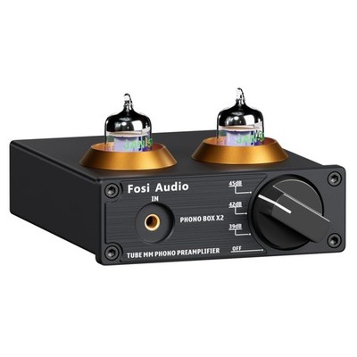 Phono Vorverstärker Aluminium 39-45dB für MM Plattenspieler AUX Ausgang