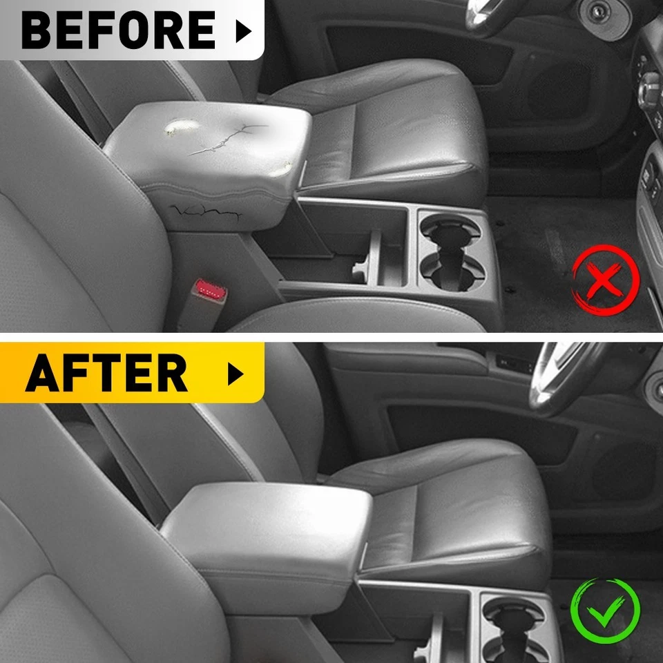 Fit Honda Ridgeline 2006 2007 2008 09-2014 Leather Console Lid Cover Gray 1-10X - Image 4 of 4