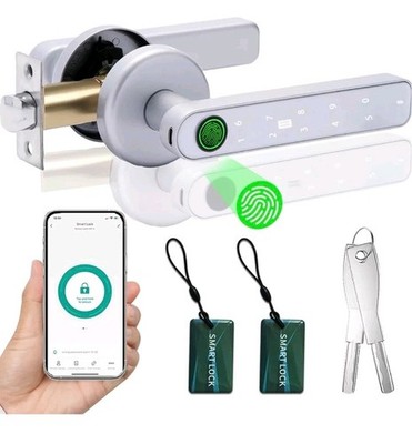 Smart Türschloss 5-in-1 Fingerabdruck Türschloss Griff Türknauf mit Smart APP...