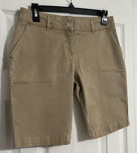 NWOT Tommy Bahama Shorts Women’s Size 2 Sail La Vie Twill Bermuda Chino Khaki - Picture 3 of 16