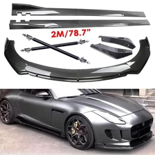 For Jaguar F-TYPE Carbon Fiber Front Bumper Rear Lip Spoiler Body Kit Side Skirt