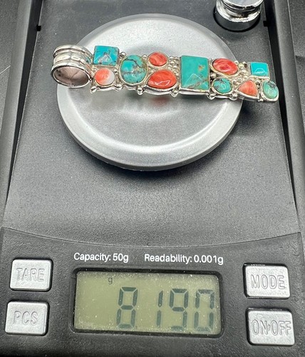 VTG Southwest Native American Matching Turquoise Pendant & Ring Sz Sterling 925 - Picture 9 of 14