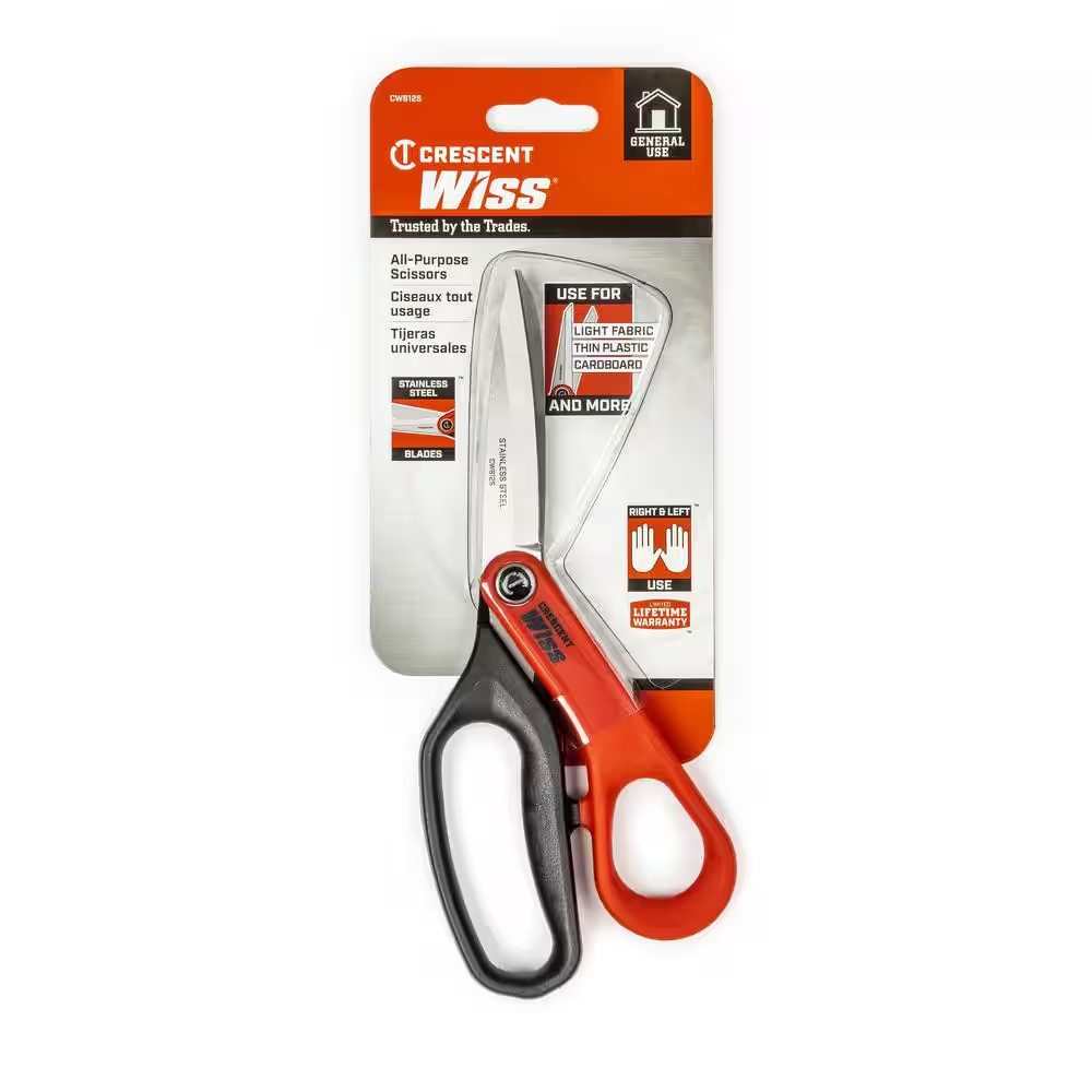 Wiss 8-1/2 In. Stainless Steel All-Purpose Tradesman Scissors