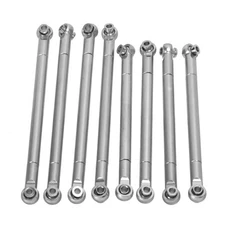 US (Silver)8PCS Metal Full Car Tie Rod Tie Lever Link Pull Rod For MN86 FF
