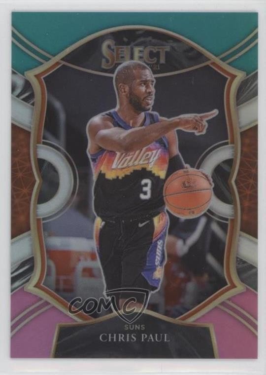 2020-21 Panini Select Concourse Teal White Pink Prizm /49 Chris Paul #10 9o3