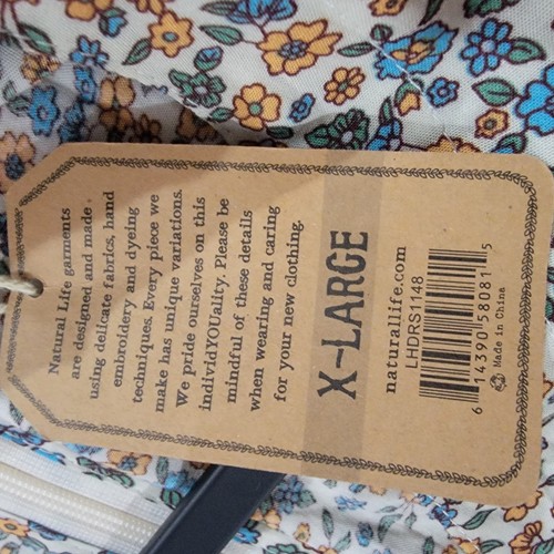 Natural Life Evangeline Floral Maxi Dress Womens XL Cottage Core Boho New - Afbeelding 14 van 17