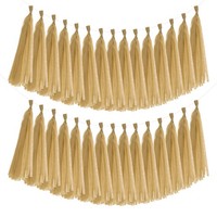 40 StüCk Khaki Quasten-Girlande 37X24 Cm FüR Partydeko