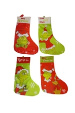 4 Pack Grinchs Christmas Stocking,18 Inch Large Grinchs  Whoville Decorations