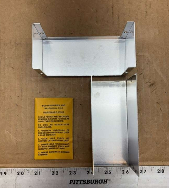 Bud Industries Aluminum Minibox Metal Enclosure 5"x 2 1/4" x 2 1/4" pn CU-3004-A