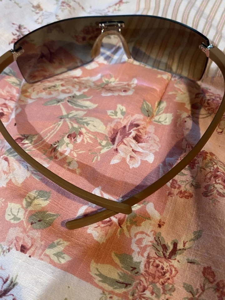 Очки солнцезащитные Tag Heuer без оправы гибкие 5104 коричневые без царапин сделаны во Франции первозданные! - Изображение 3 из 4