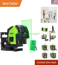 Versatile Self-Leveling Laser Level with 130° Fan Angle - Plumb Dots Included