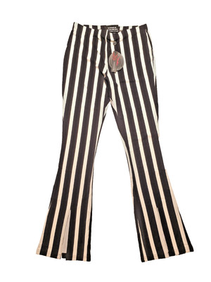 KILLSTAR Zorica schwarz weiß Streifen Hose Leggings Gothic Alternative