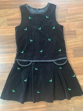 Black Christmas Dress/jumper with Holly embroidery size XL 6X girls