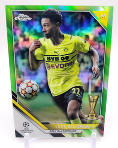 Jude Bellingham 2021 Topps Chrome UEFA Champions League Neon Green /99 Soccer