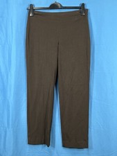 TALBOTS Heritage WOMEN'S Brown TWILL Straight Leg SIDE-ZIP Mid-Rise PANTS Sz 8P
