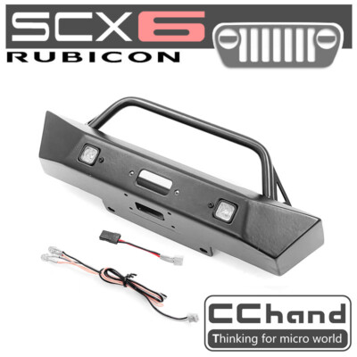 CChand Stainless Steel Front/Rear Bumper for Axial SCX6 Wrangler