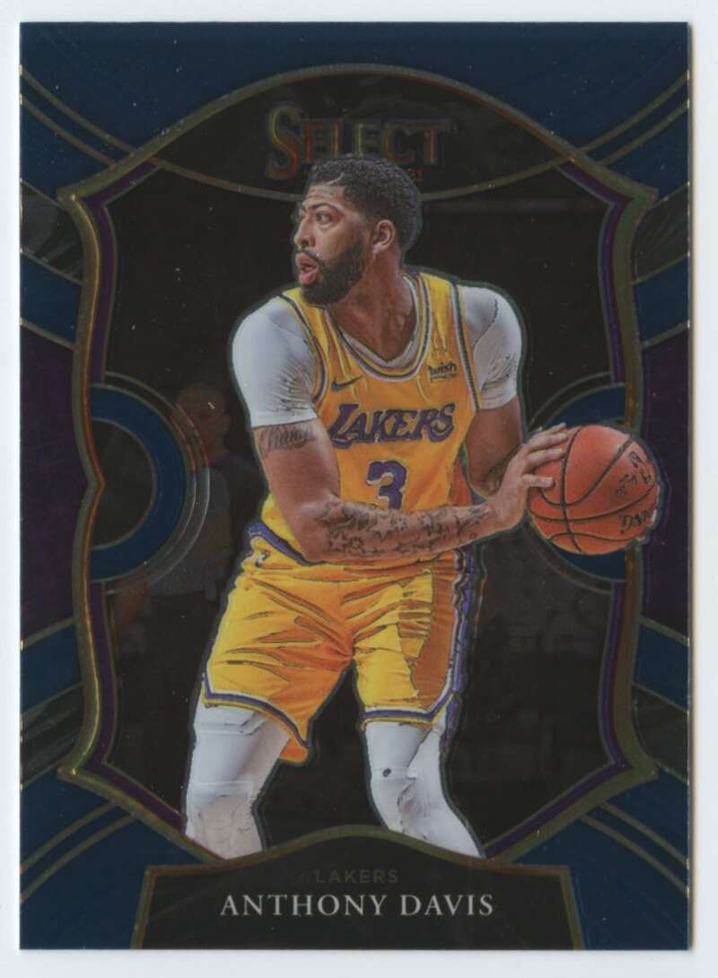 2020-21 Panini Select Blue Anthony Davis #45 NM Near Mint Lakers Concourse