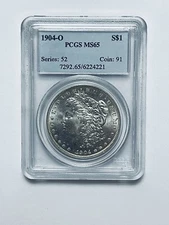 1904-O Morgan Silver Dollar PCGS MS65