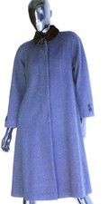 Reduced Petite Sophisticate Vintage Gray Wool with Velvet collar Coat US Size S