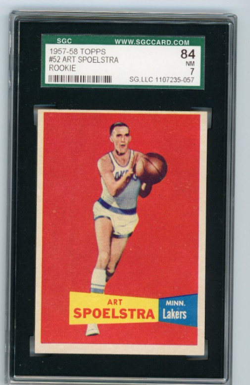 Art Spoelstra 1957 Topps #52 SGC 84 NM 7