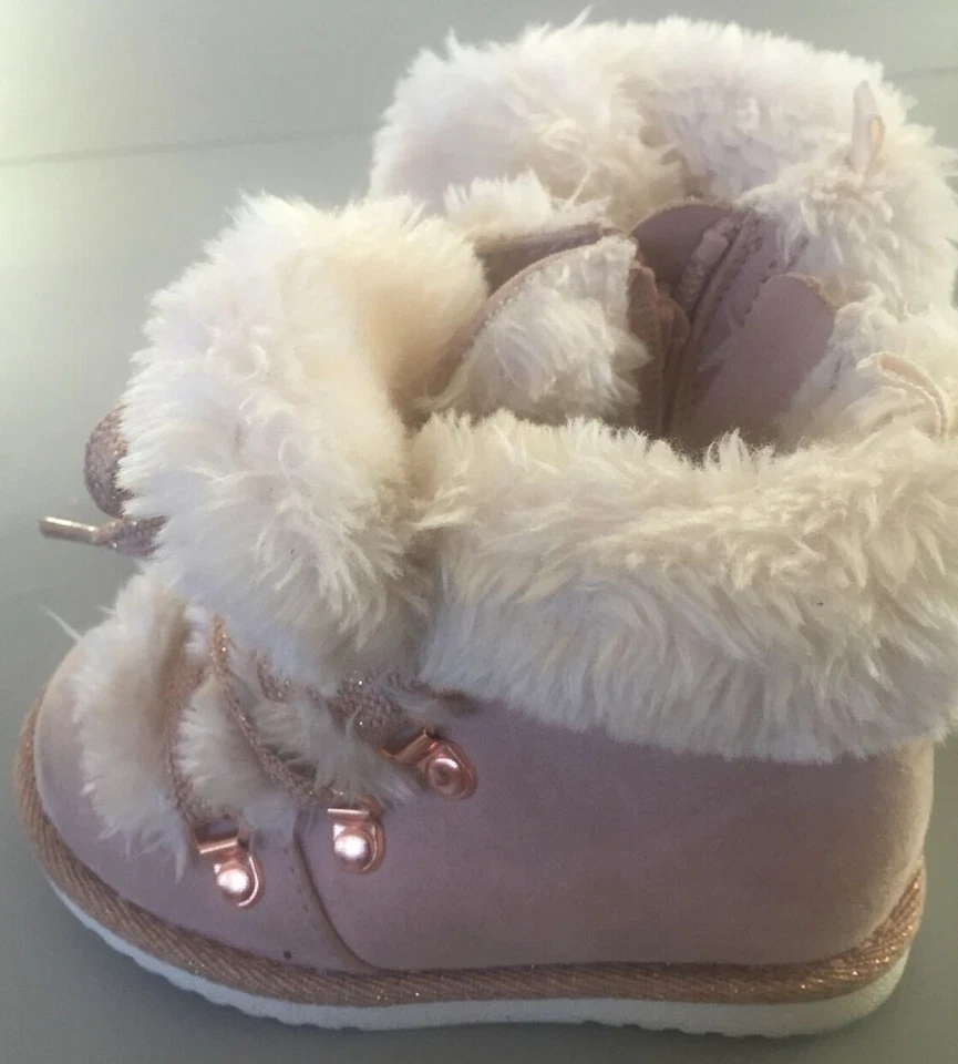 Botines Baby Gap Niñas Piel Rosa Imitación Cuero Cremallera Talla 8 Foto 4 de 4
