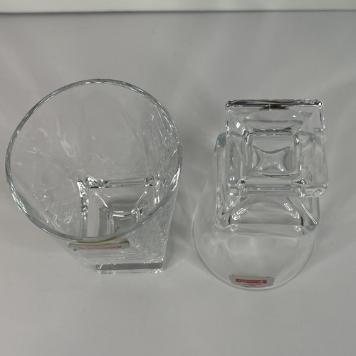 2 Fostoria American Line Square Footed Goblets Cubed Pattern - Picture 8 of 14
