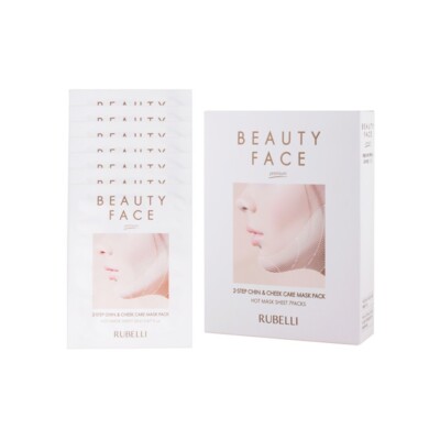 Rubelli Beauty Face 2-Step Chin & Cheek Care Refill 1Pack (Hot Sheet -7pcs) 