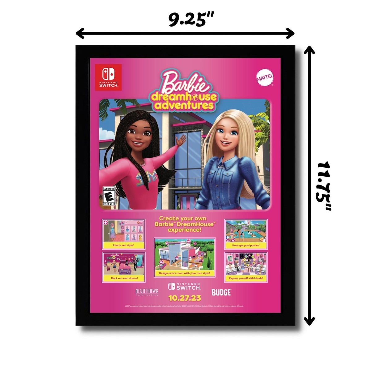 2023 Barbie Dreamhouse Adventures Framed Print Ad/Poster Nintendo