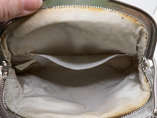 Vtg Whiting & Davis Small Silver Mesh 5x8 Clutch Kiss Closure Handbag #2973 USA - 第 16/21 張圖片